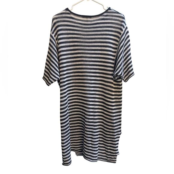 Eileen Fisher Organic Linen Sweater Tunic Size L Loose Knit Lightweight Spring - Picture 3 of 6